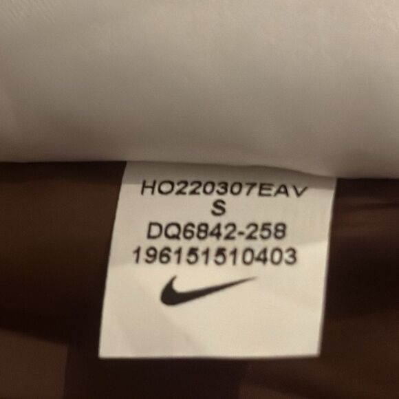 Nike Sportswear Plush Printed Faux Fur Jacket in Dk Driftwood Cacao Purple - Picture 8 of 11